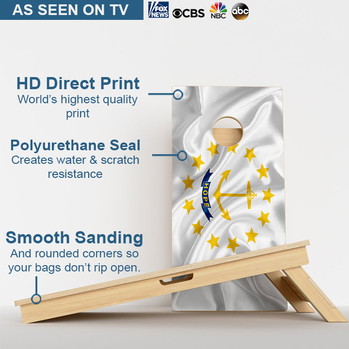 Rhode Island Flag Professional Cornhole Boards