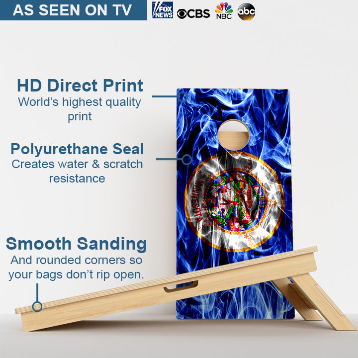 Minnesota Flag Professional Cornhole Boards