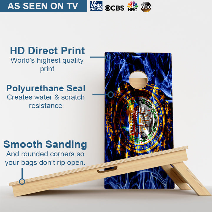 New Hampshire Flag Professional Cornhole Boards