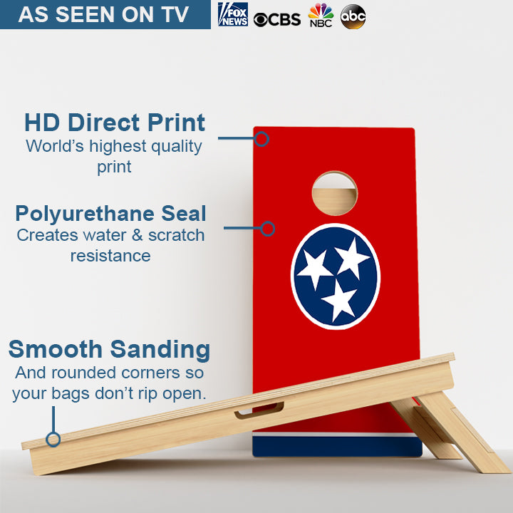 Tennessee Flag Professional Cornhole Boards