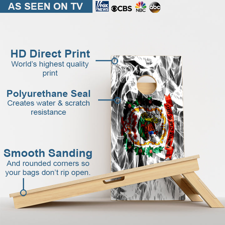 West Virginia Flag Professional Cornhole Boards