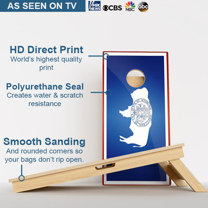 Wyoming Flag Professional Cornhole Boards