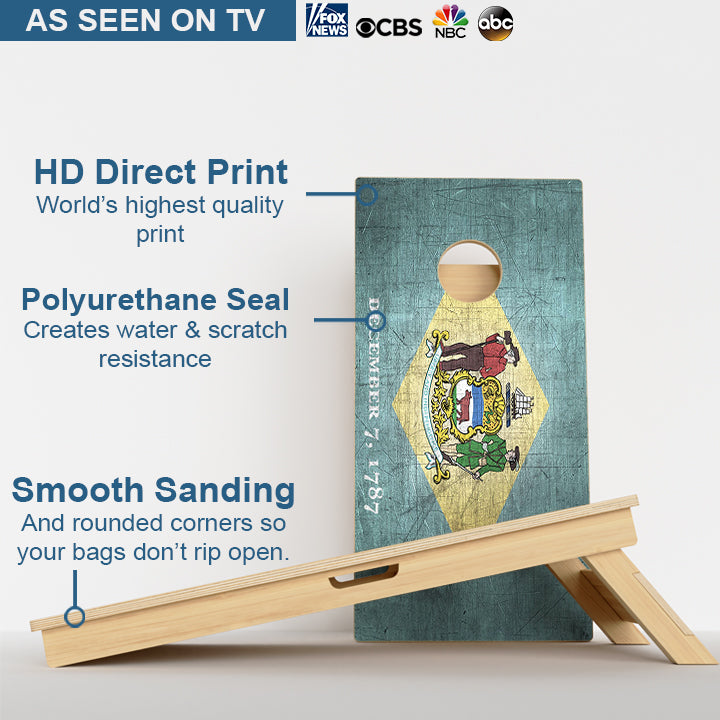 Delaware Flag Professional Cornhole Boards