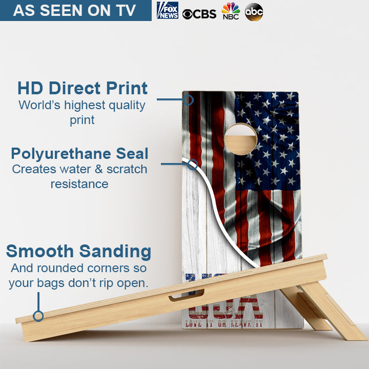 USA Love It Or Leave It Professional Cornhole Boards