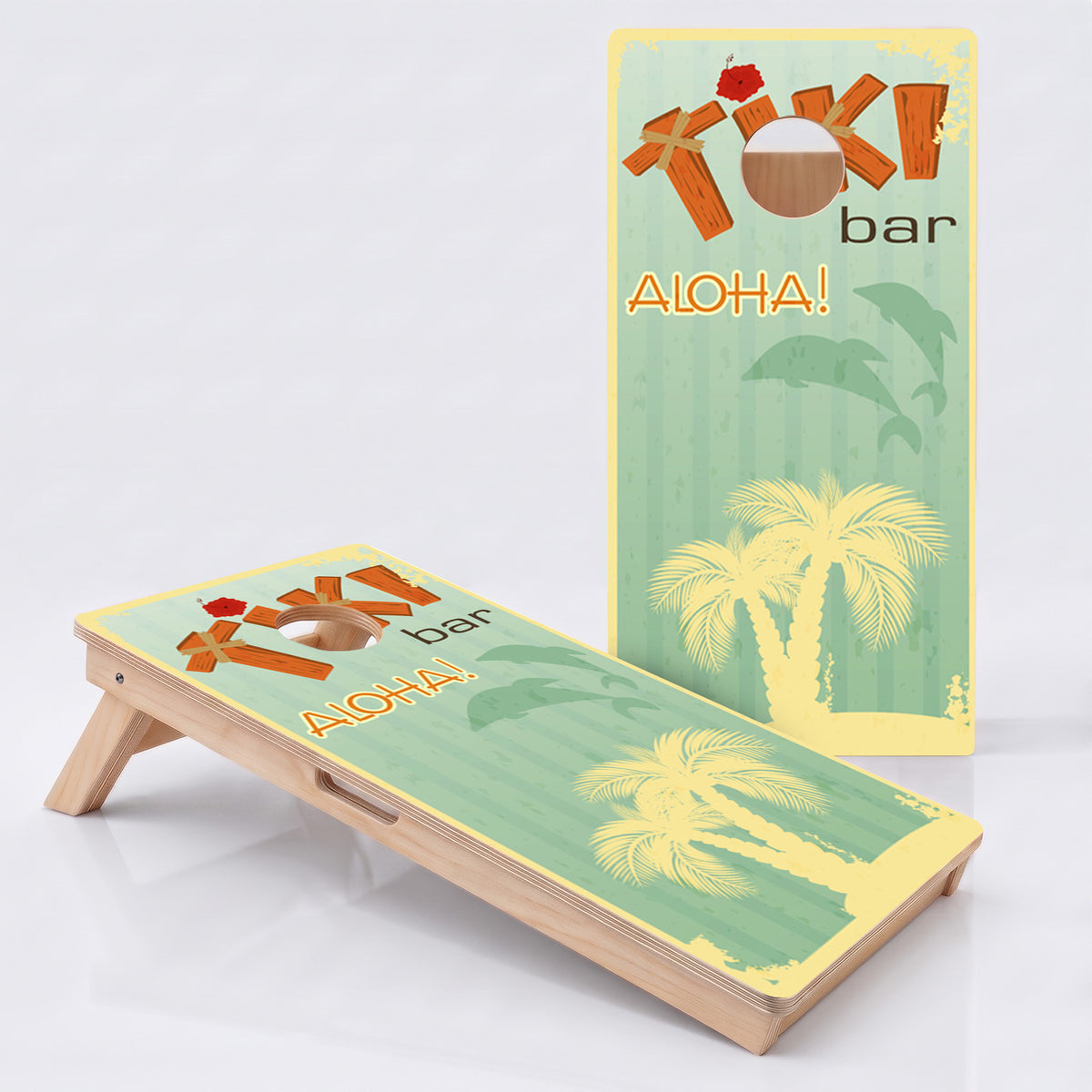 Tiki Bar Professional Cornhole Boards