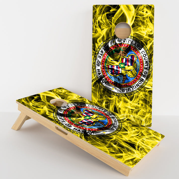 Hawaii Flag Professional Cornhole Boards