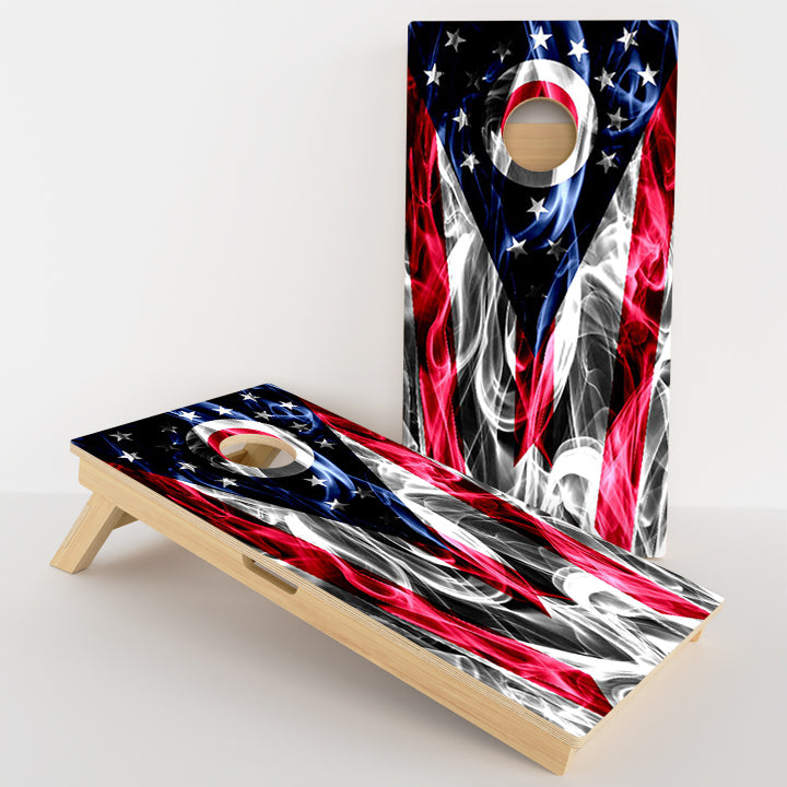 Ohio Flag Professional Cornhole Boards