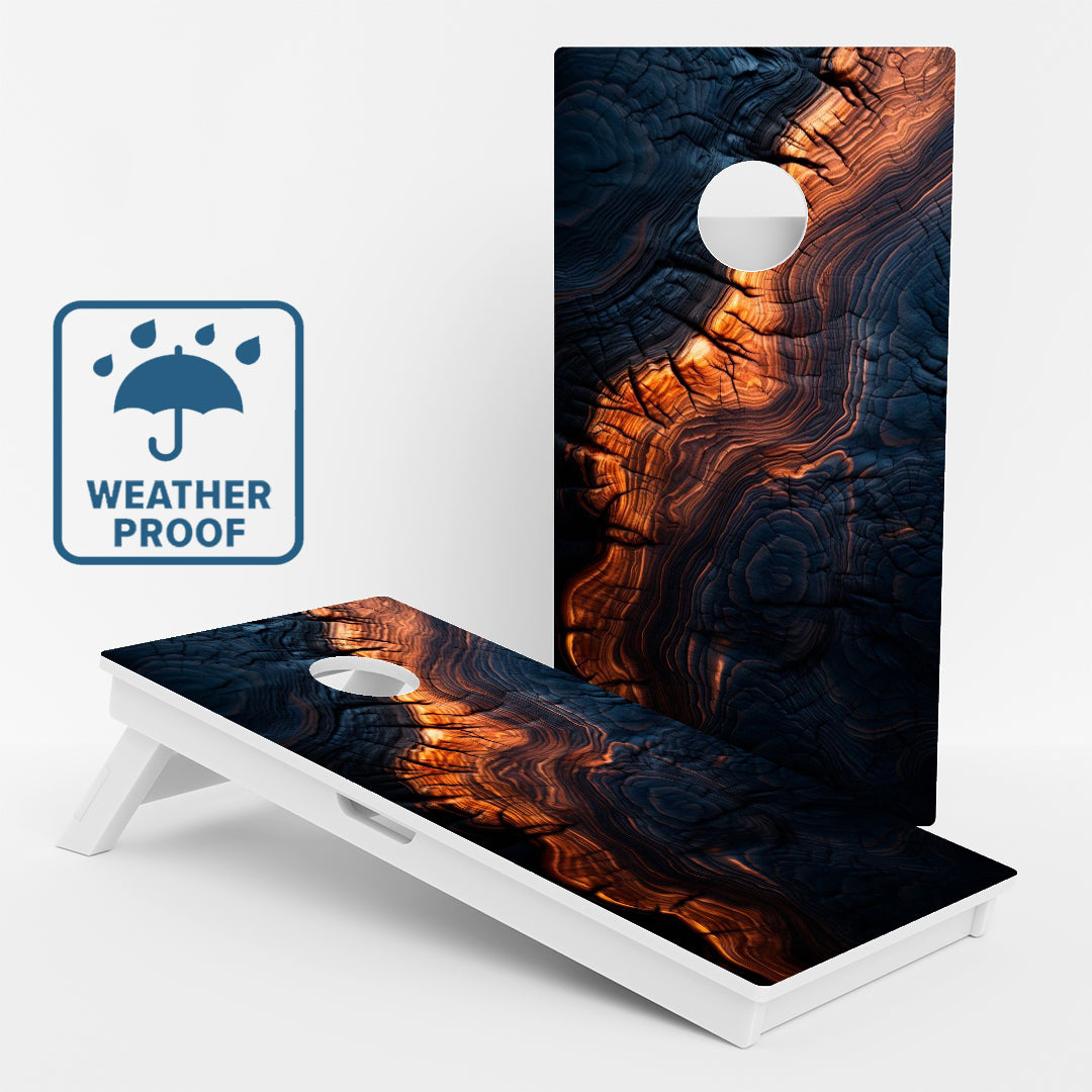 Weather Proof Wood Grain Cornhole Boards