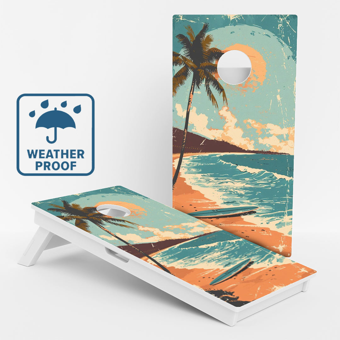 Weather Proof Tropical Cornhole Boards