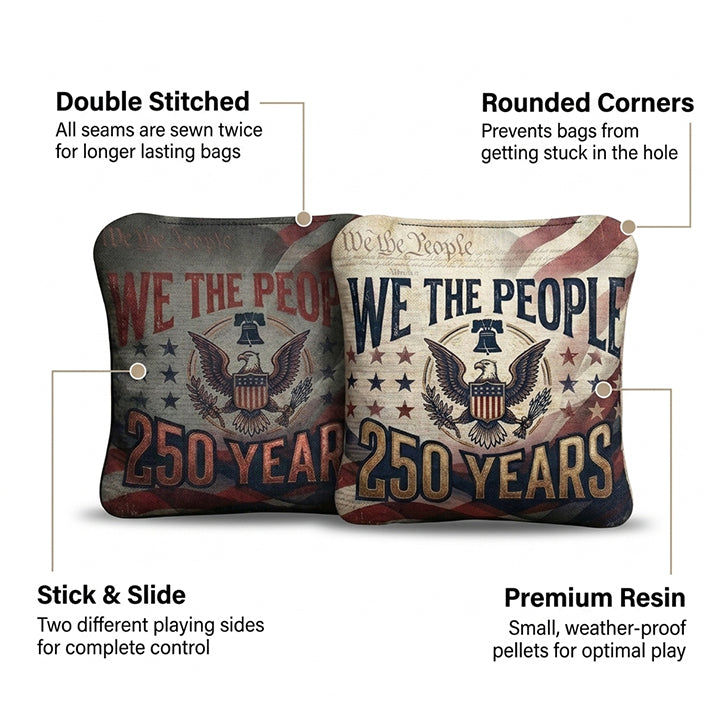 250 Years - 8 PRO Stick & Slide Cornhole Bags