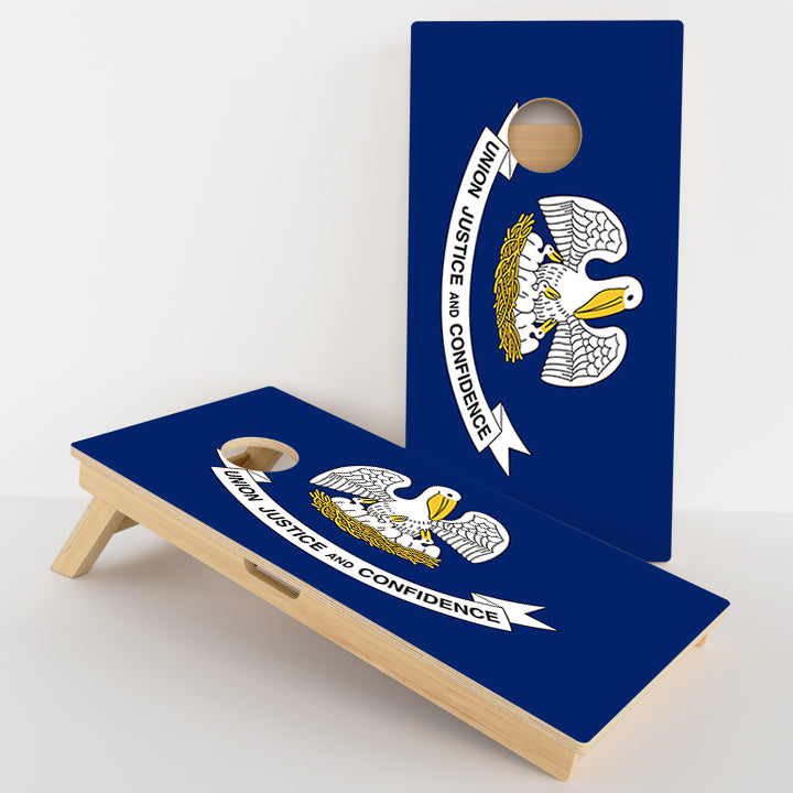 Louisiana Flag Professional Cornhole Boards