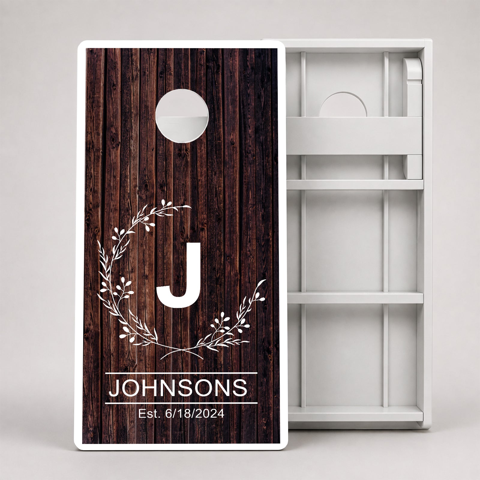 Weather Proof Personalized Wedding Cornhole Board.