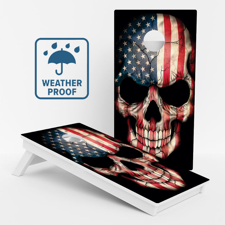 American Skull Weather Proof Cornhole Boards