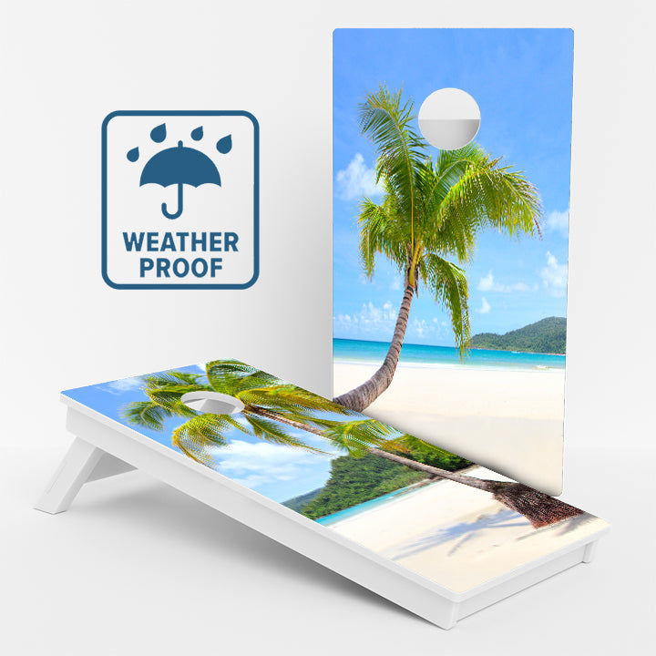Beach Paradise Weather Proof Cornhole Boards