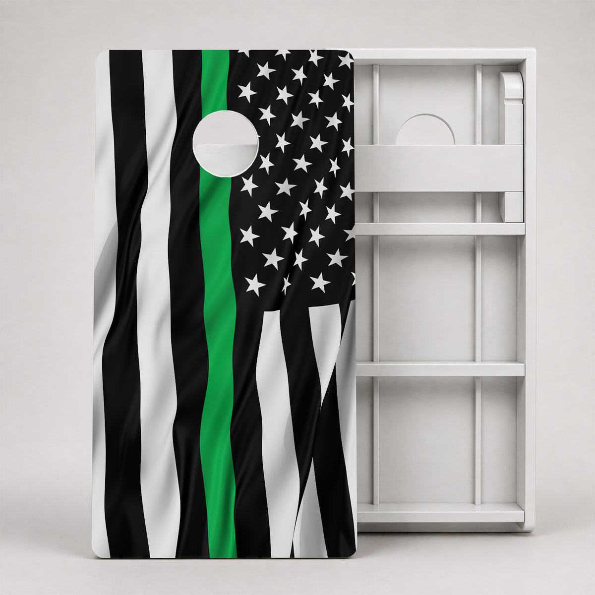 Military Line American Flag Weather Proof Cornhole Boards