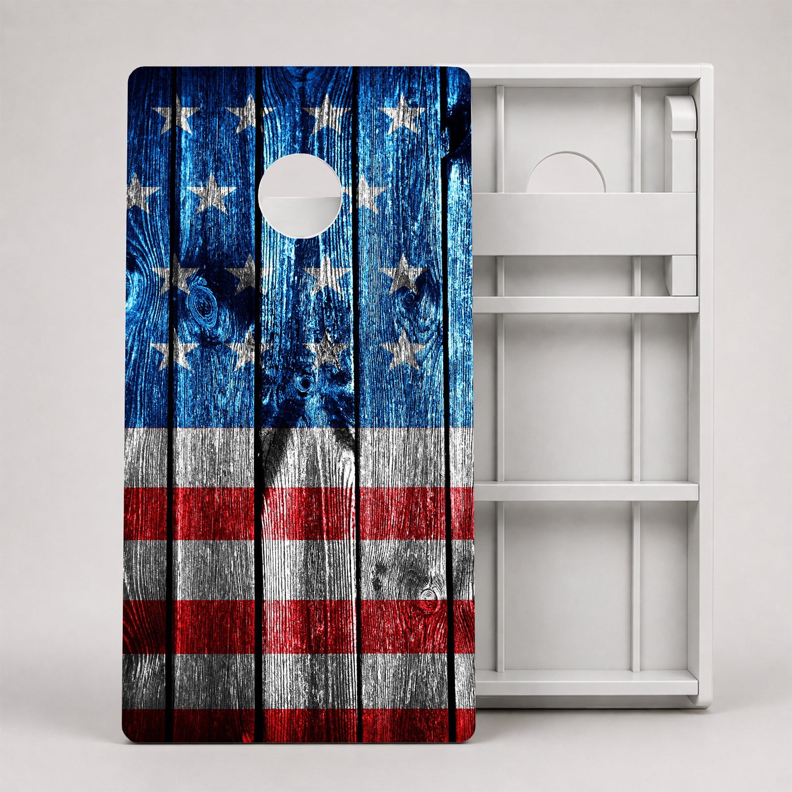 Wooden Panel American Flag Weather Proof Cornhole Boards