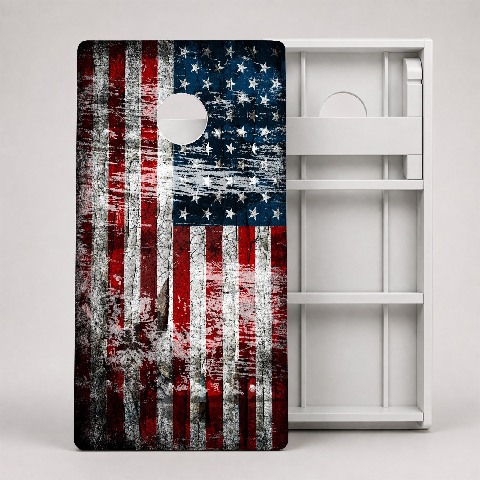 Rustic American Flag Weather Proof Cornhole Boards
