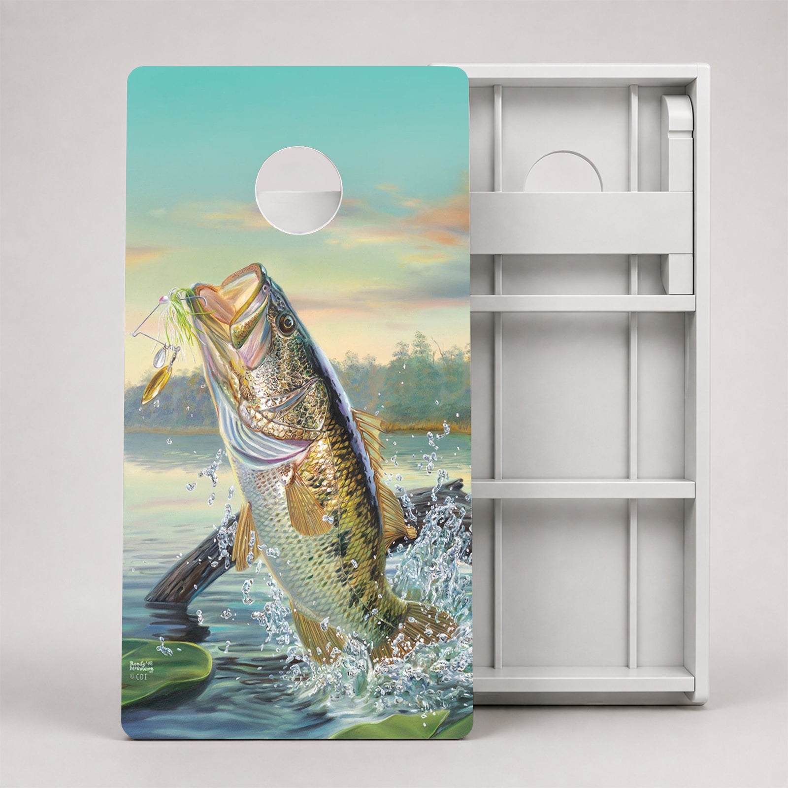 Large Mouth Bass Weather Proof Cornhole Board