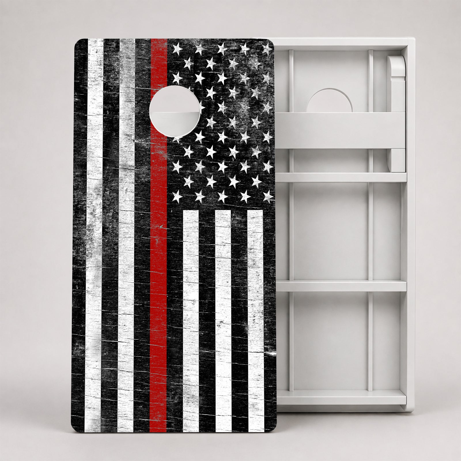 Rustic Red Line Weather Proof Cornhole Boards