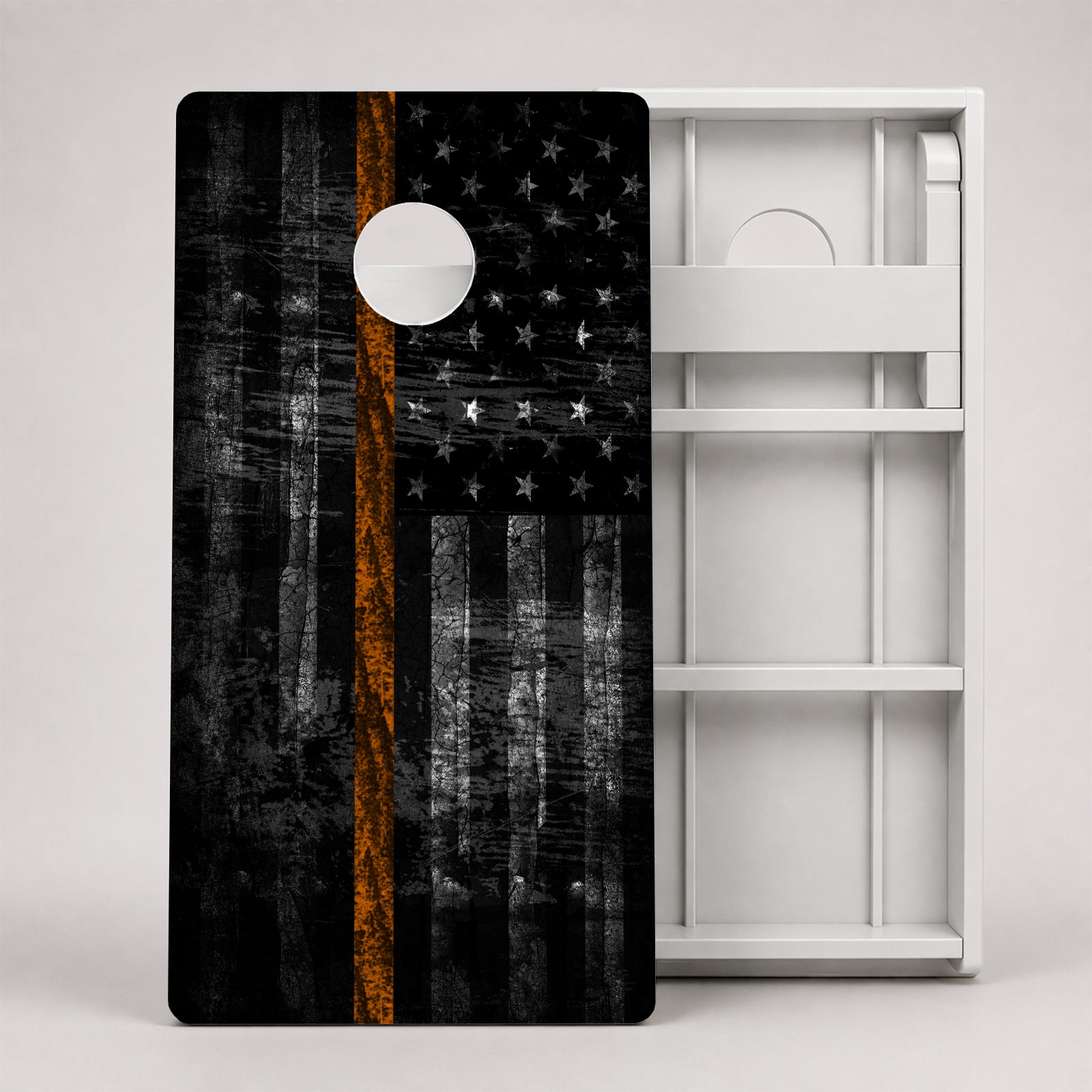 Thin Orange Line Flag Weather Proof Cornhole Boards