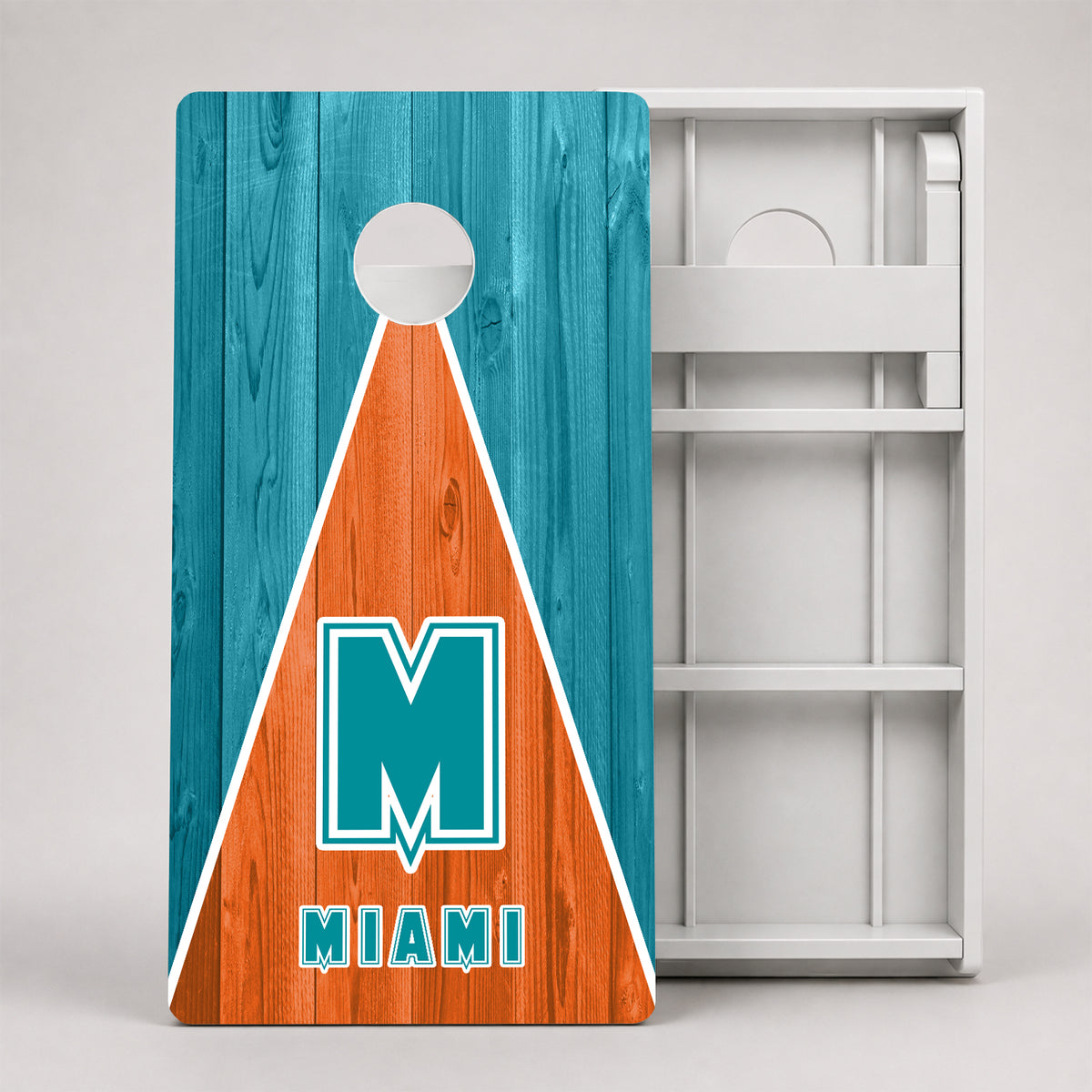 Miami Football Weather Proof Cornhole Boards