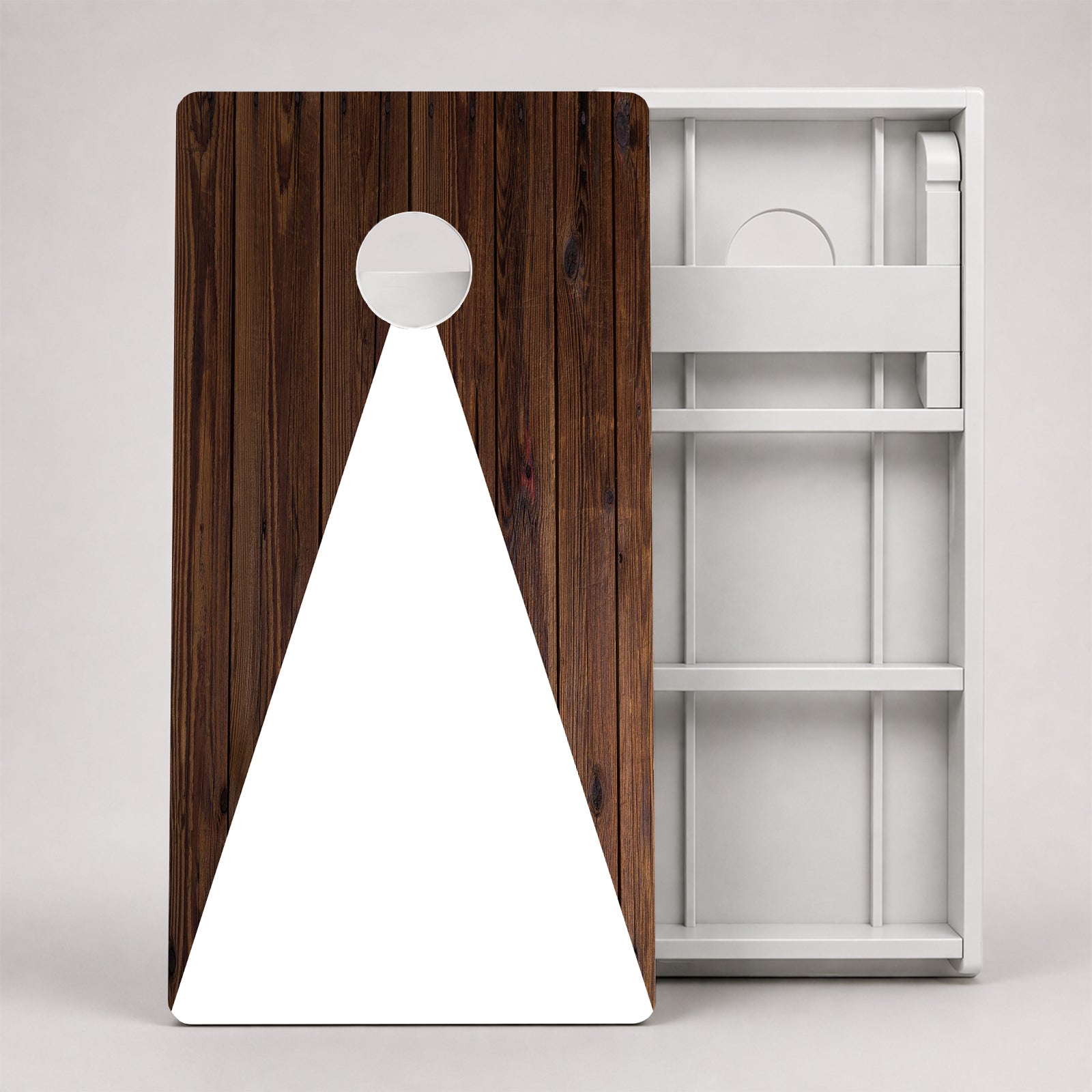 Wood Grain Triangle Weather Proof Cornhole Boards