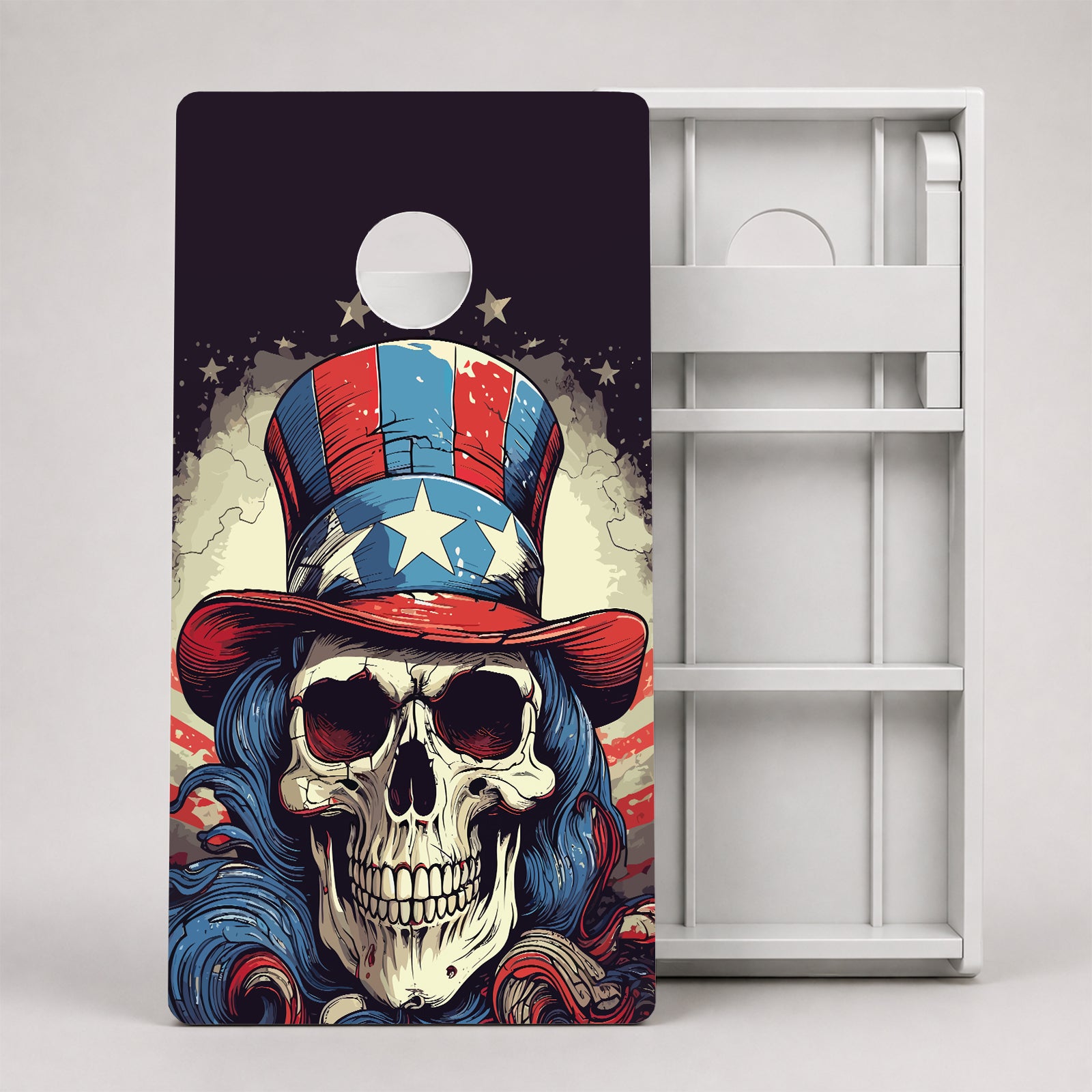 Uncle Same Skull Weather Proof Cornhole Boards