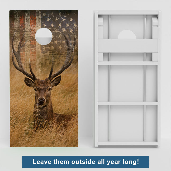 Deer Flag Weather Proof Cornhole Boards