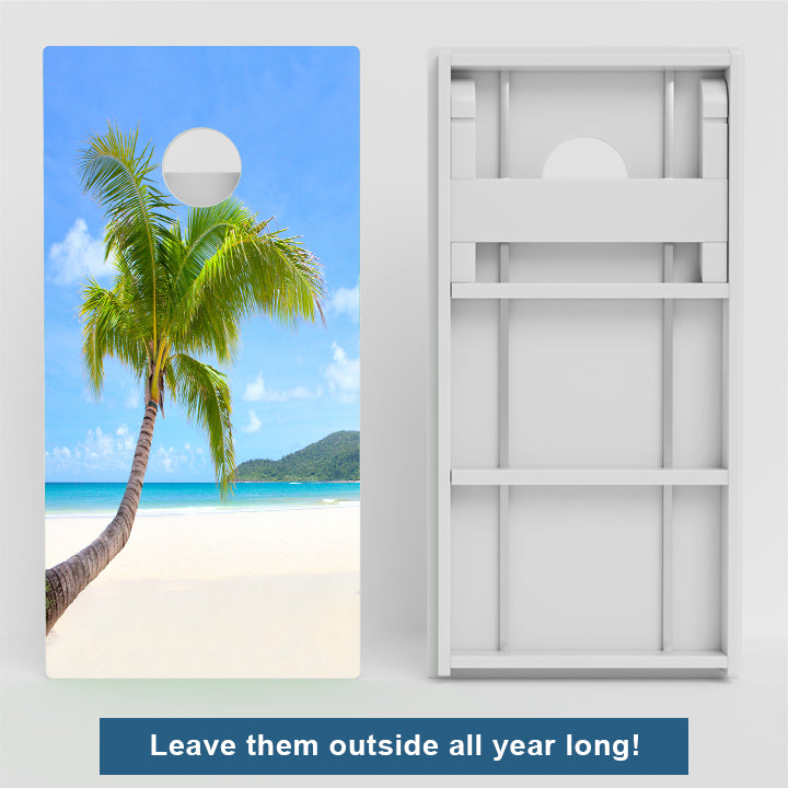Beach Paradise Weather Proof Cornhole Boards