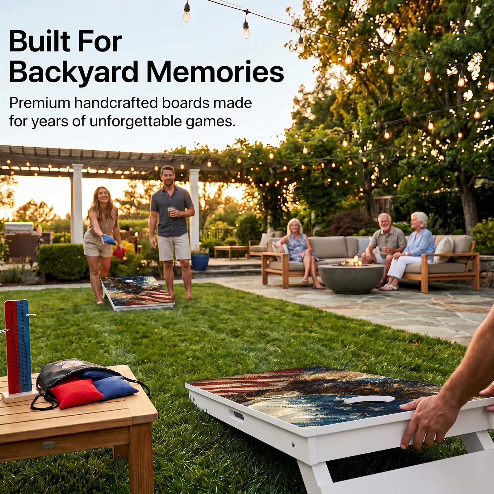 American Bald Eagle Weather Proof Cornhole Boards