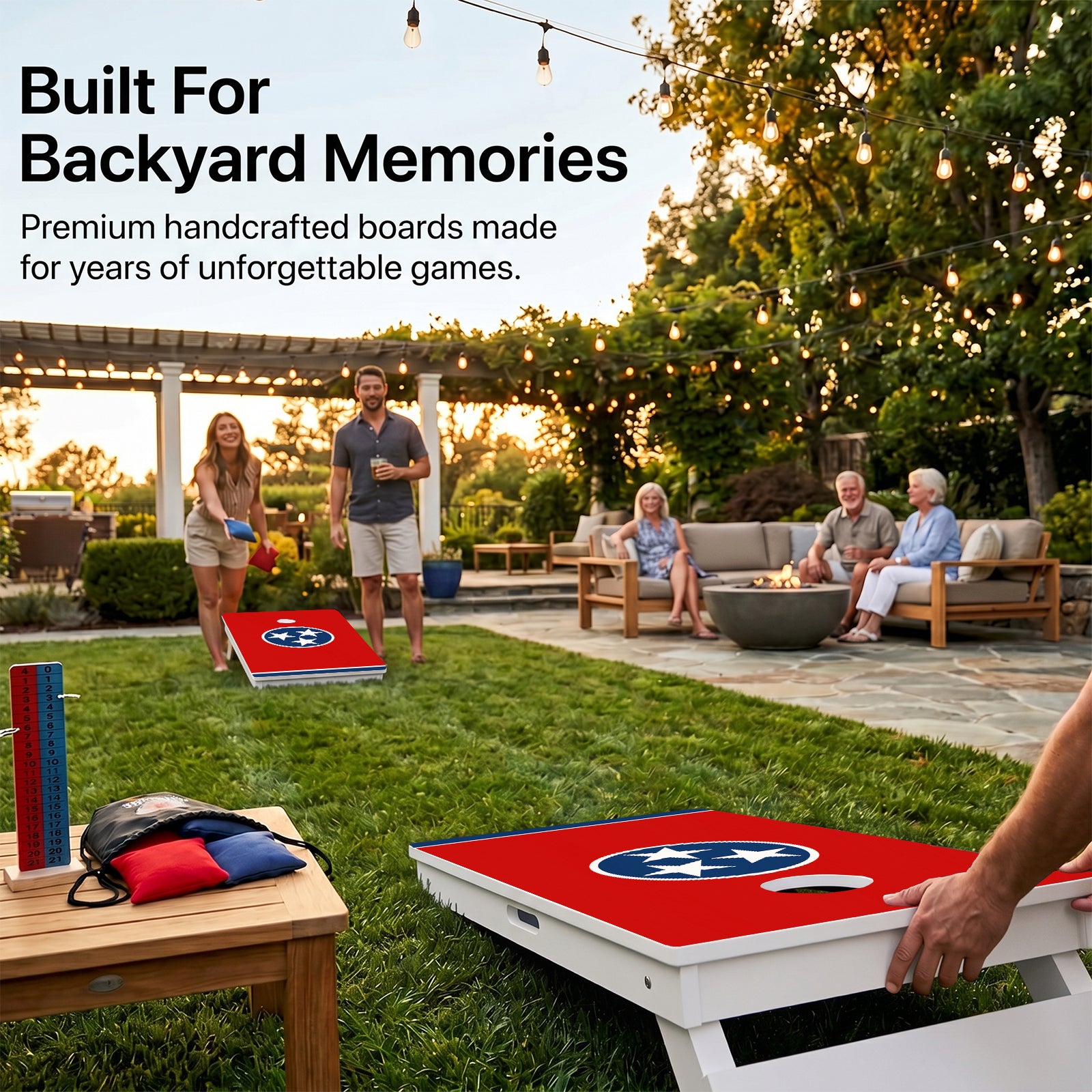 Tennessee Flag Weather Proof Cornhole Boards
