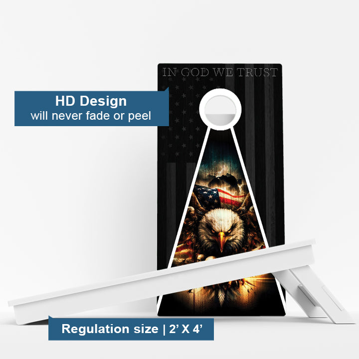 In God We Trust Weather Proof Cornhole Board