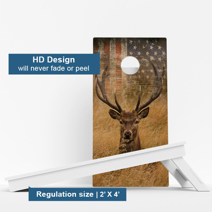 Deer Flag Weather Proof Cornhole Boards
