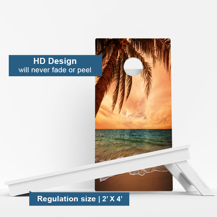 Beach Paradise Weather Proof Cornhole Boards