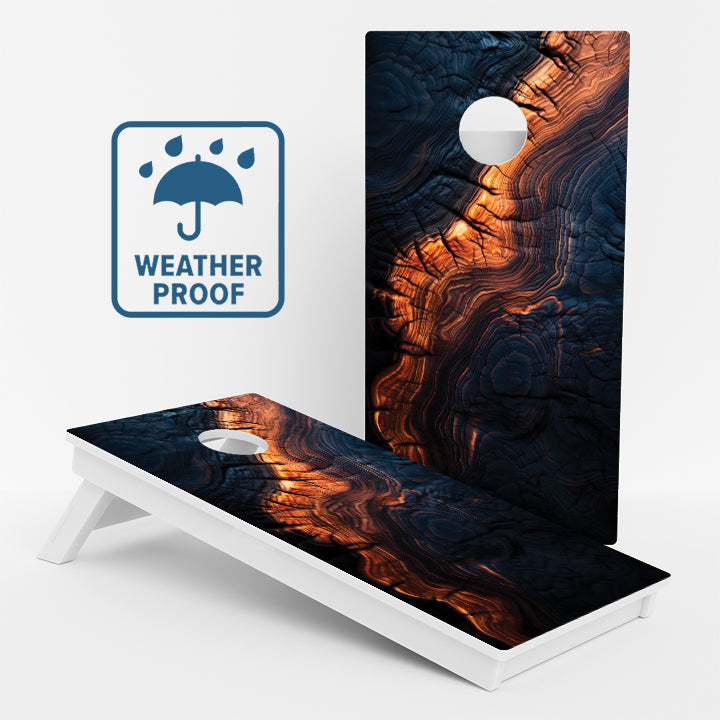 Weather Proof Wood Grain Cornhole Boards