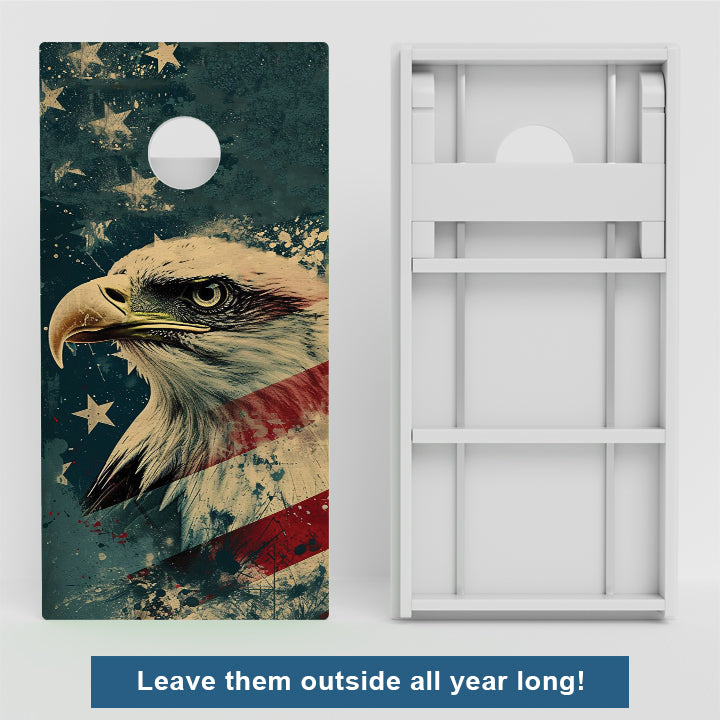 Weather Proof Patriotic Cornhole Boards
