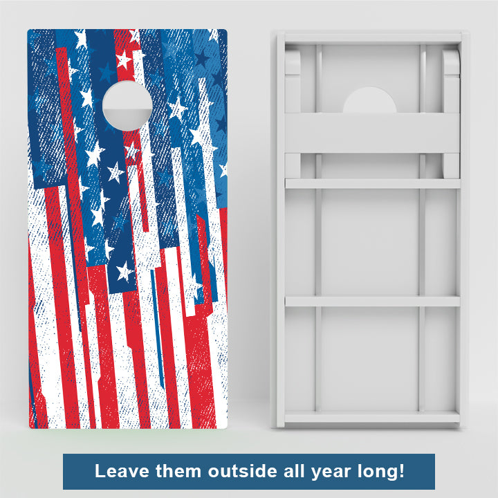 Weather Proof American Flag Cornhole Boards