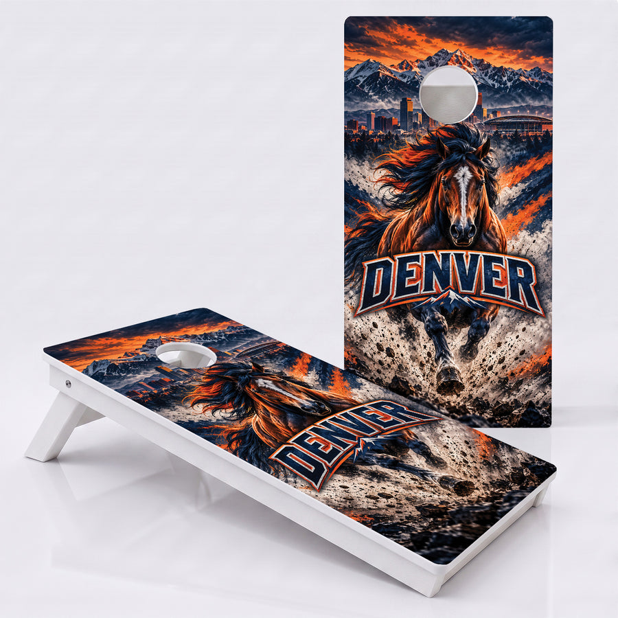 Denver Football Weather Proof Cornhole Boards