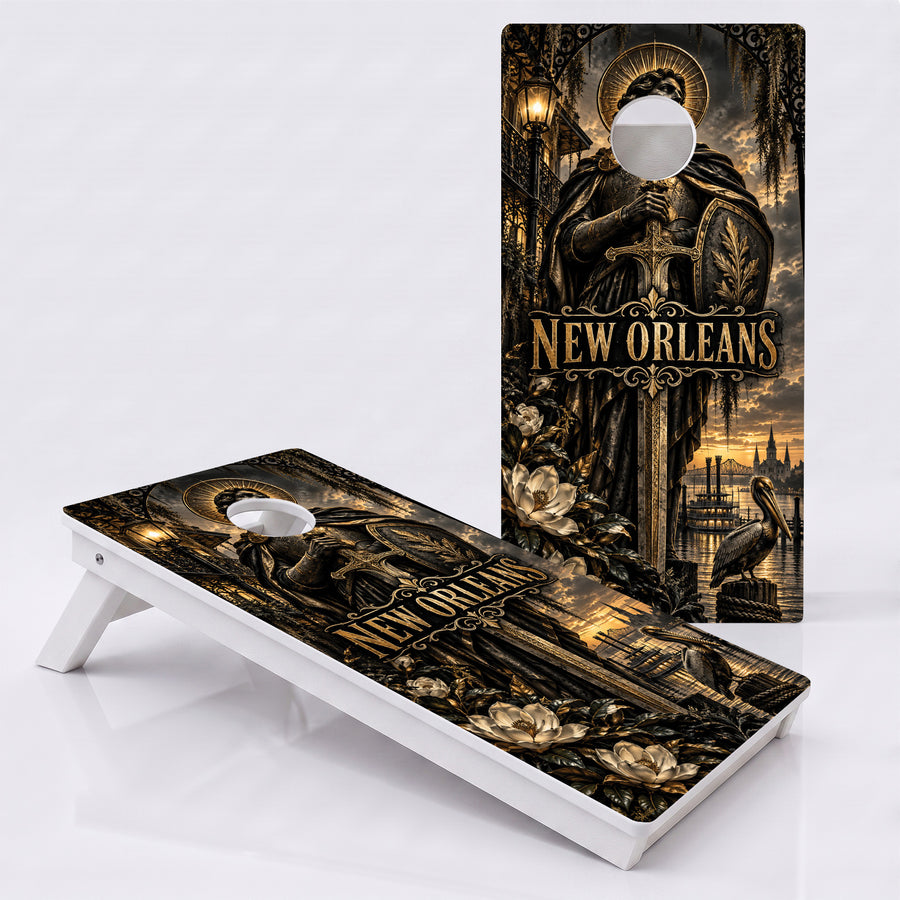 New Orleans Football Weather Proof Cornhole Boards