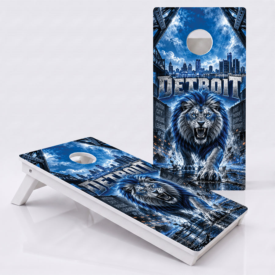Detroit Football Weather Proof Cornhole Boards