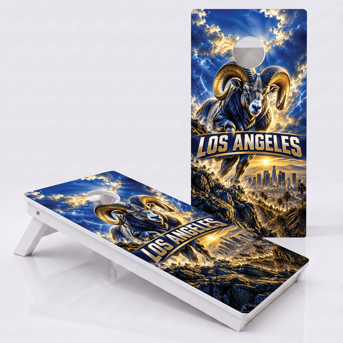 Los Angeles Bighorn Football Weather Proof Cornhole Boards