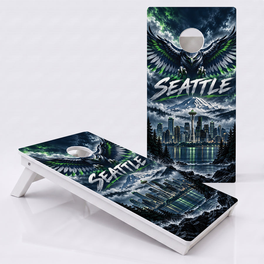 Seattle Football Weather Proof Cornhole Boards