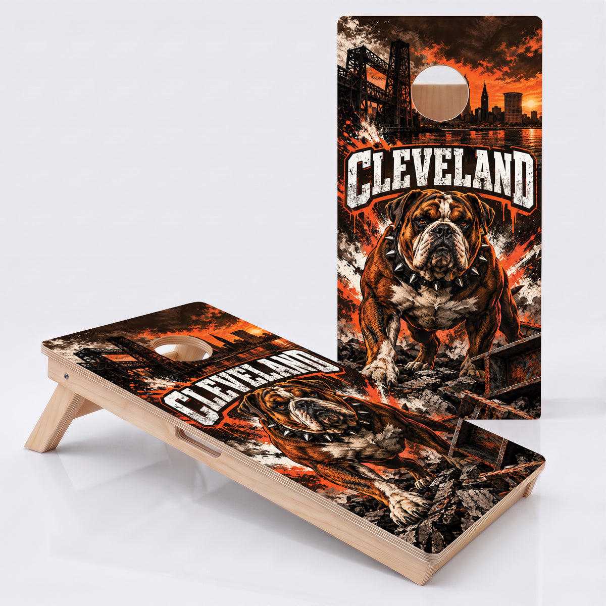 Cleveland Football Professional Cornhole Boards