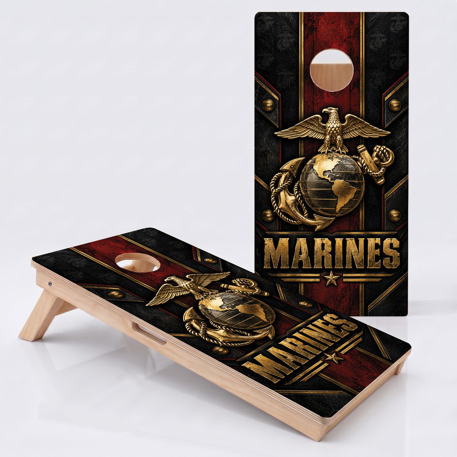 Marines Red Stripe Professional Cornhole Boards