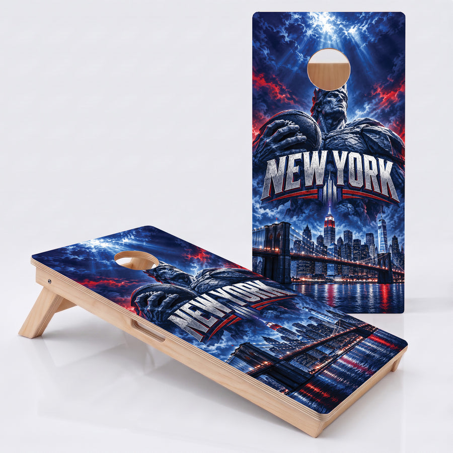 New York Brooklyn Bridge Football Professional Cornhole Boards