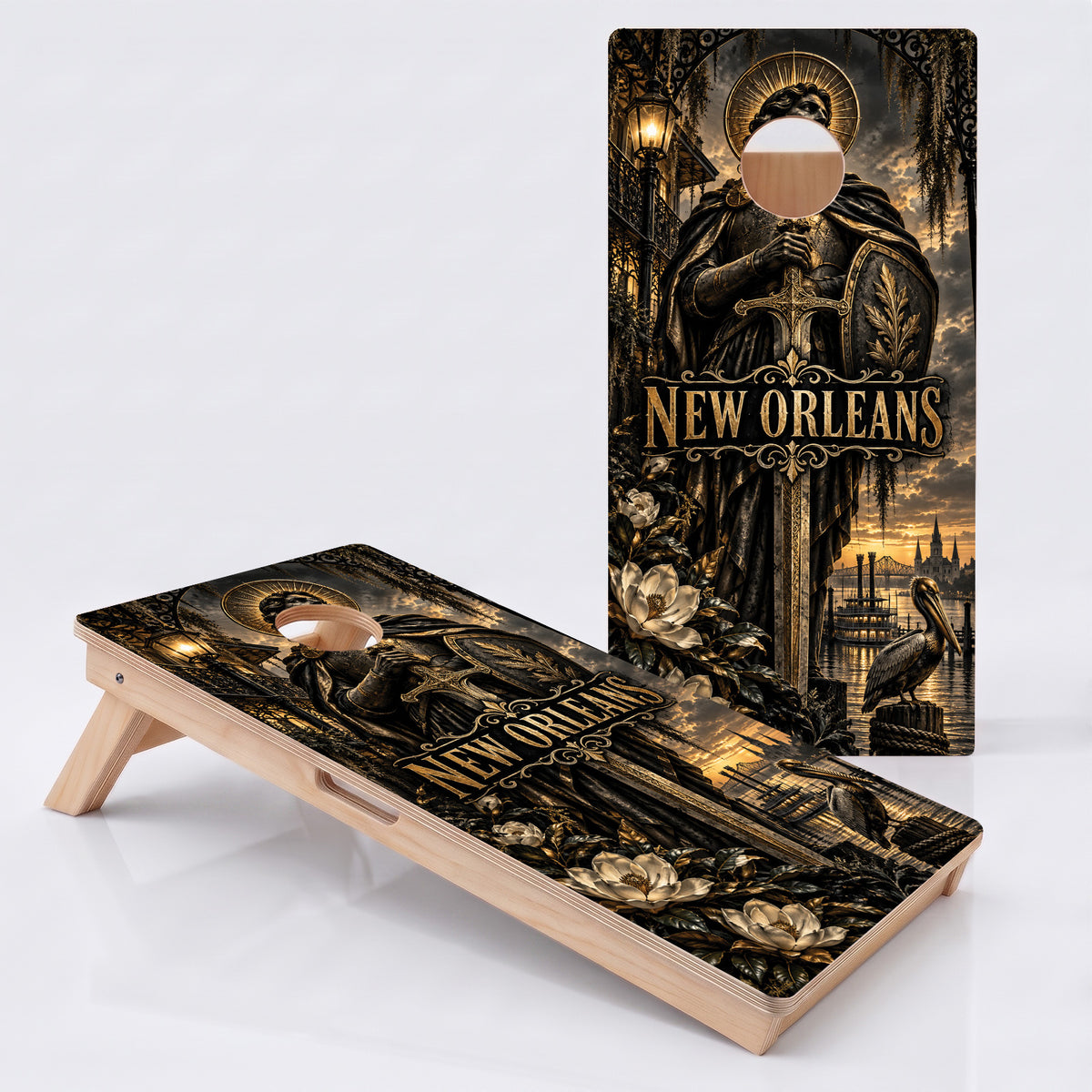 New Orleans Football Professional Cornhole Boards