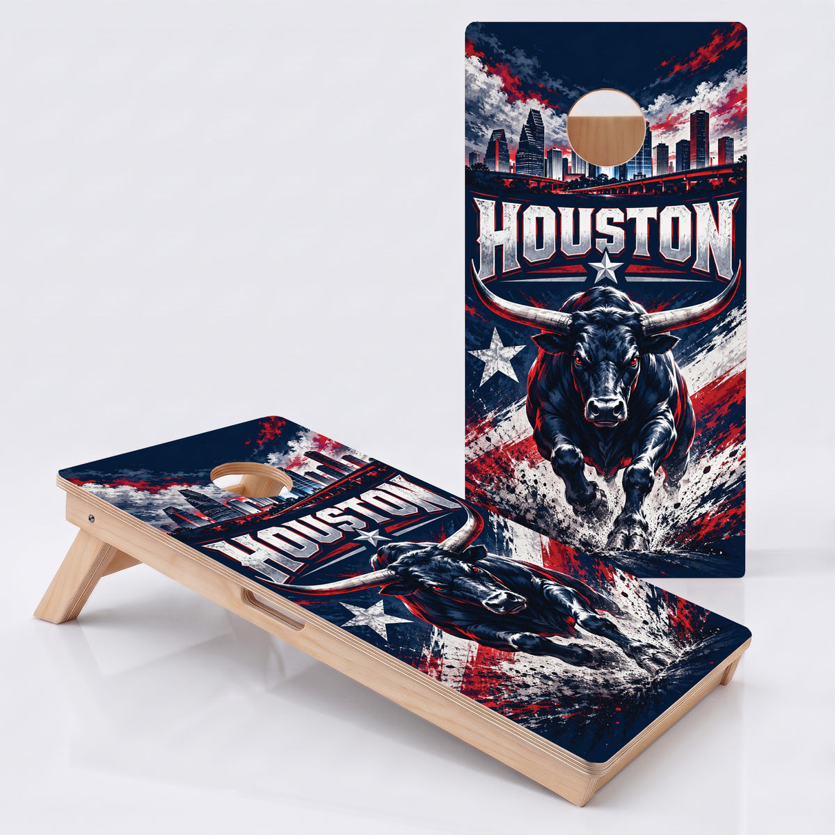 Houston Football Professional Cornhole Boards