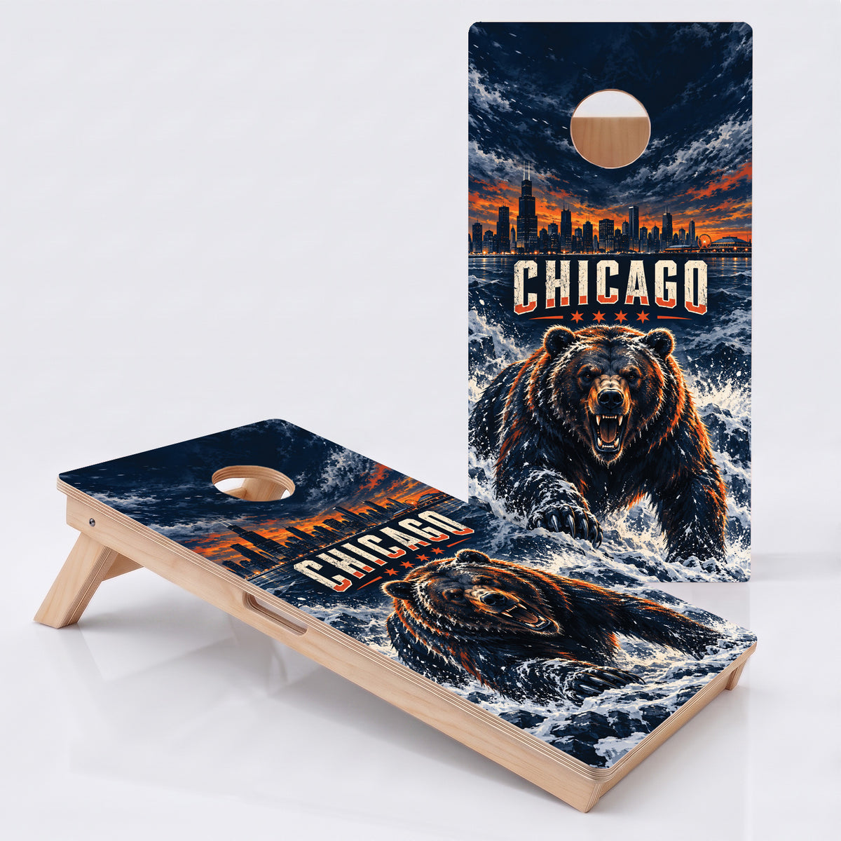 Chicago Football Professional Cornhole Boards
