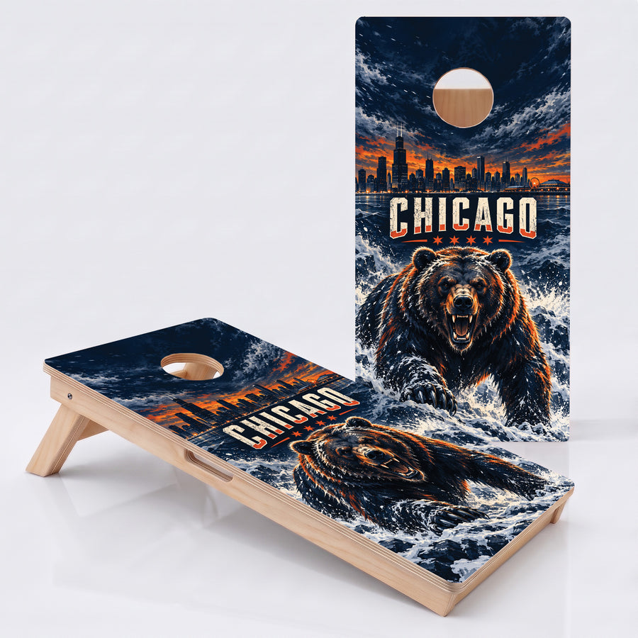 Chicago Football Professional Cornhole Boards