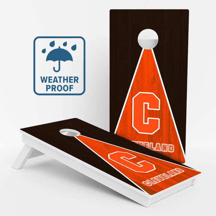 Cleveland Football  Weather Proof Cornhole Boards